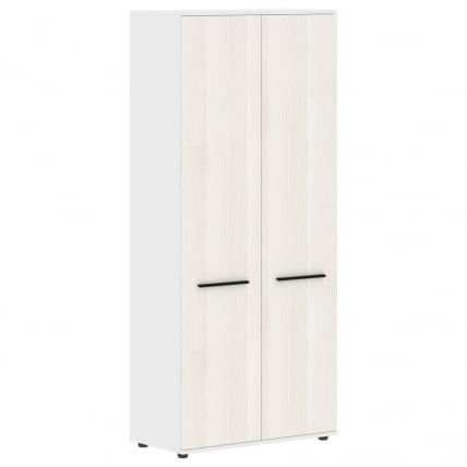 Шкаф с глухими дверьми EDIS EHCS 85.1 Ясень Траун Черный Белый_0