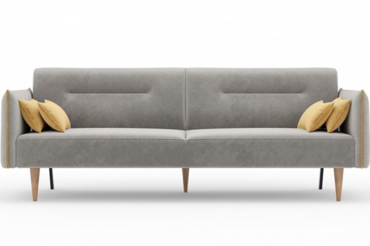 Диван трёхместный Протей ЛД 309.010.000 Светло-серый Горчичный_0