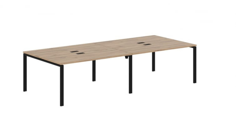 Бенч-система 4-местная EDIS EUWST 3113 Дуб Денвер светлый Черный_0