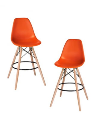Стул барный DOBRIN DSW BAR (ножки светлый бук, цвет сиденья оранжевый (O-02)) 2 шт_0