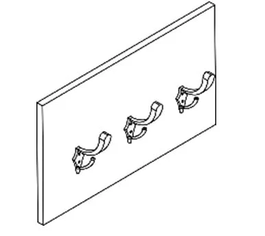 Вешалка-панель с крючками KHP 530 Дуб сонома светлый_2