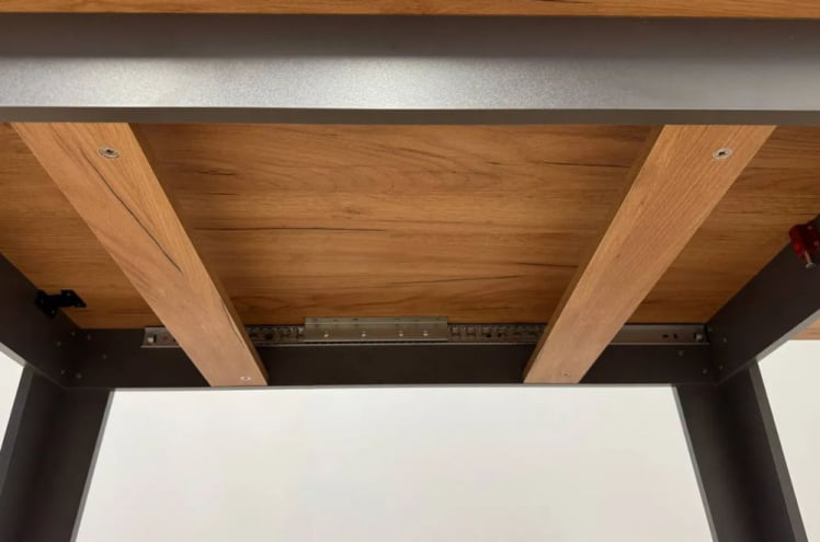 Стол обеденный раздвижной Цезарь дуб крафт золотой/графит_13