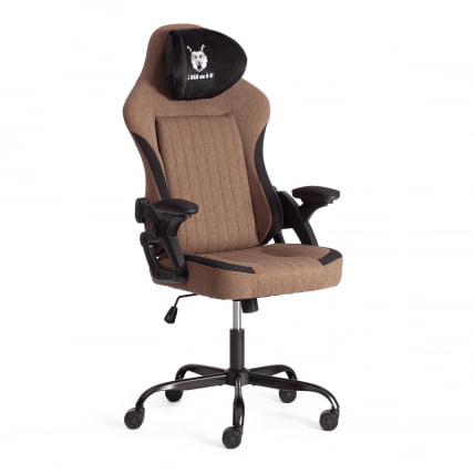 Кресло iWolf ткань, черный/коричневый_0