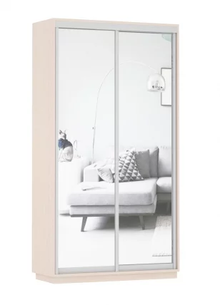 Шкаф-купе двухдверный Экспресс Дуо Экспенс 1200х2200h Дуб молочный_0