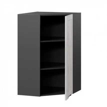 Шкаф кухонный угловой 600 высокий Джамис ЛД 296.620.000.075 Черный Белый камень_1