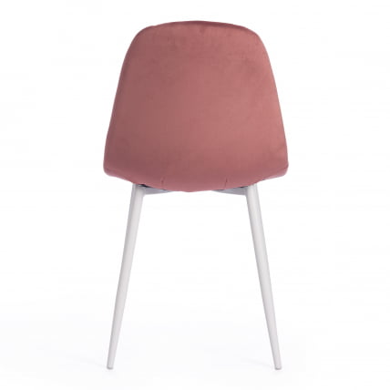 Стул BREEZE (mod. 4724) вельвет/металл, 44 х 53 х 87 см, Coral (коралловый) HLR44 / белый_3