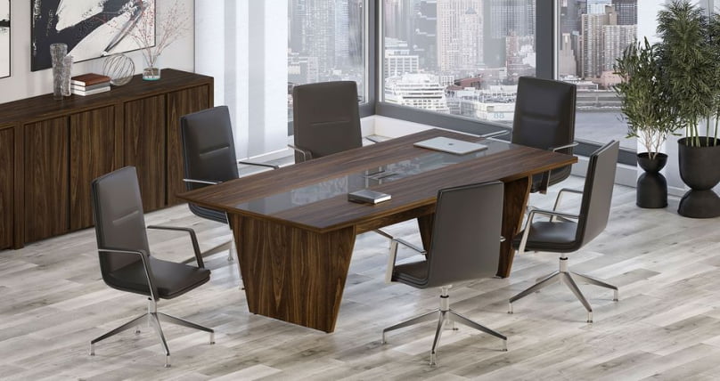 Стол переговорный Corner COR.PRG-18 Орех Лоренцо Графит_1