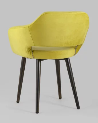 Стул с подлокотниками Саймон велюр Золотистый_5