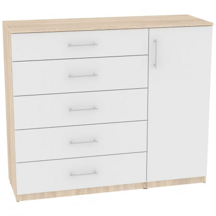 Комод Калисто(К41)1147х1352х468ручкарейлинг160мм(ДСС-Белый) / Калисто(K41)1147х1352х468ручкарейлинг160мм(ДСС-Белый)_0