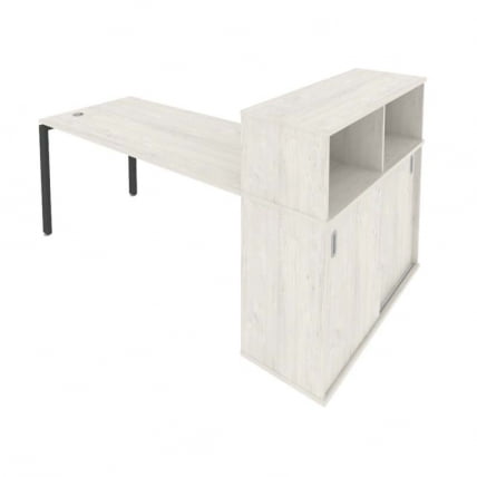 Рабочая станция с опорным шкафом-купе Metal System Б.РС-СШК-3.4 Наварра/Антрацит_0