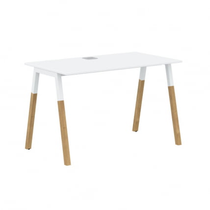 Стол письменный Forta FST 1167 Белый премиум Дуб Гамильтон_0