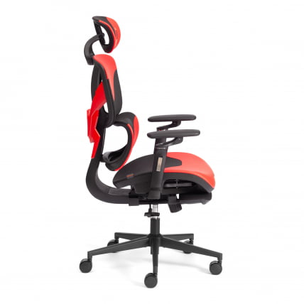 Кресло KingCobra иск. кожа / сетка, черный / красный_1