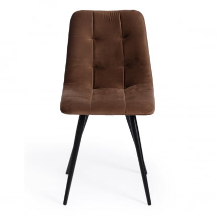 Стул CHILLY (mod. 7095-1) ткань/металл, 45x53х88 см, высота до сиденья 50 см, коричневый barkhat 12/черный_4