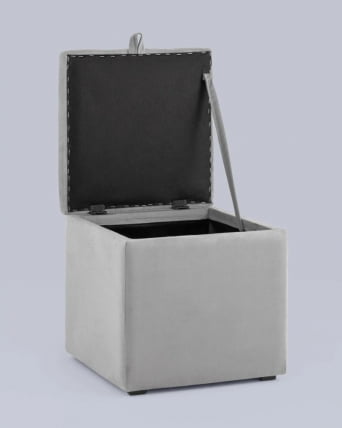 Пуф с крышкой Нильсон велюр Серый_5