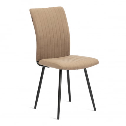 Стул обеденный Monte Carlo разборный, ткань велюр, 45х55х97, бежевый/черный, (Porsche 5)_0