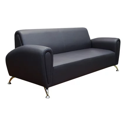 Диван офисный тройной Клерк 11 черный Ecotex 3001_0