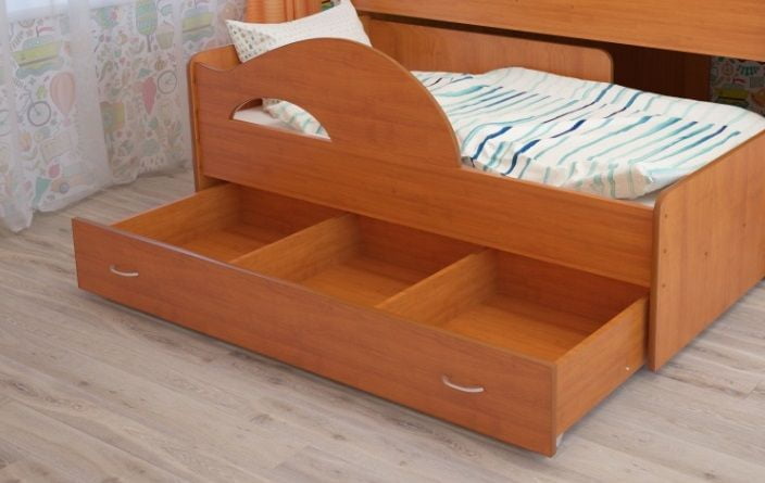 Ящик для кровати РАДУГА Вишня оксфорд_0