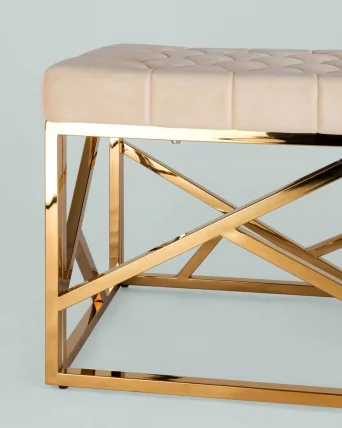 Банкетка АРТ ДЕКО велюр Бежевый_3