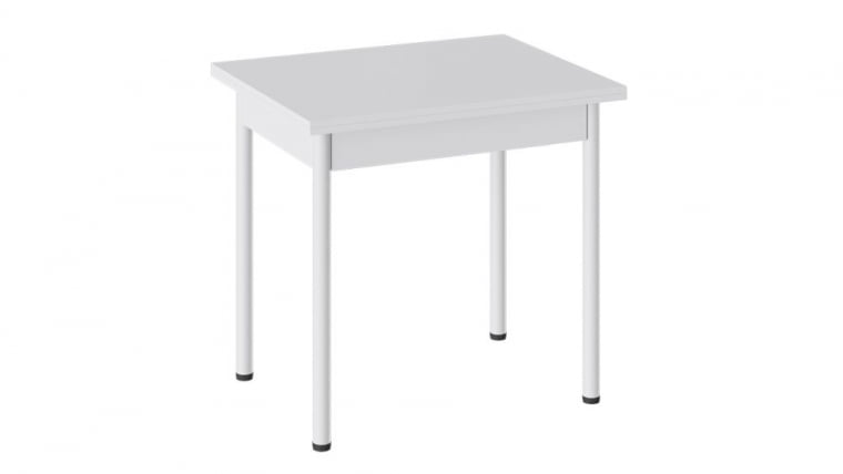 Стол обеденный Родос Тип 2 с опорой d40 Белый муар, Белый_0