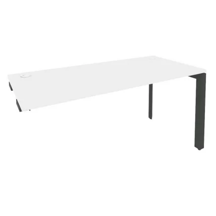 Стол-приставка на П-образном м/к к опорным элементам ONIX O.MP-SPR-4.7 Белый Бриллиант/Антрацит_0