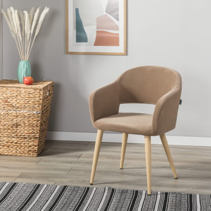 Кресло Oscar Diag beige/нат.дуб_1