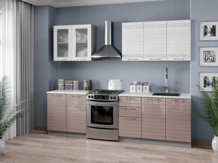 Шкаф кухонный 400 со стеклом Анастасия ЛД 007.561.000 Белый_1