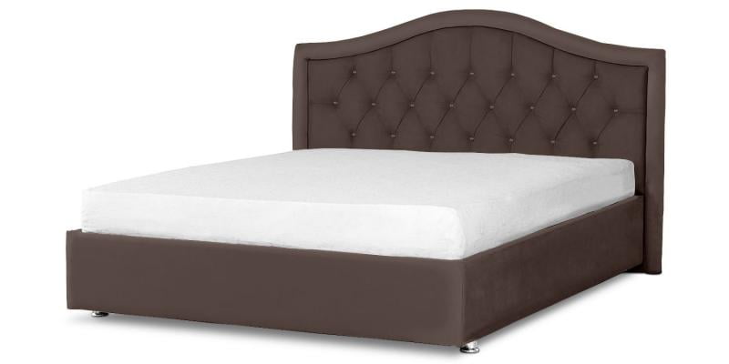 Мягкая интерьерная кровать &куот;Калининград&куот; с подъемным механизмом Материал фасада: Экокожа; Спальное место: 1200х2000 мм; Цвет фасада: Коричневый; Цвет корпуса: Коричневый / "Калининград"_0