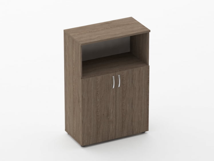 Шкаф средний полуоткрытый Glassy 6.12.121 Дуб Верцаска_0