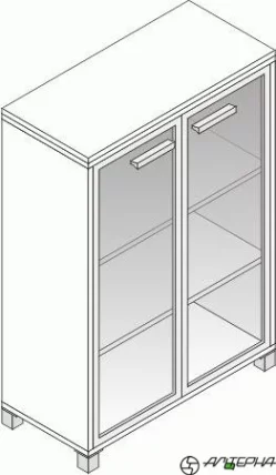 Шкаф для документов Л.Ш-4С Орех_1