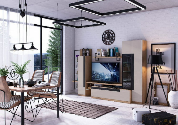 Гостиная Кёльн №1 Дуб Золотой/Кашмир_0