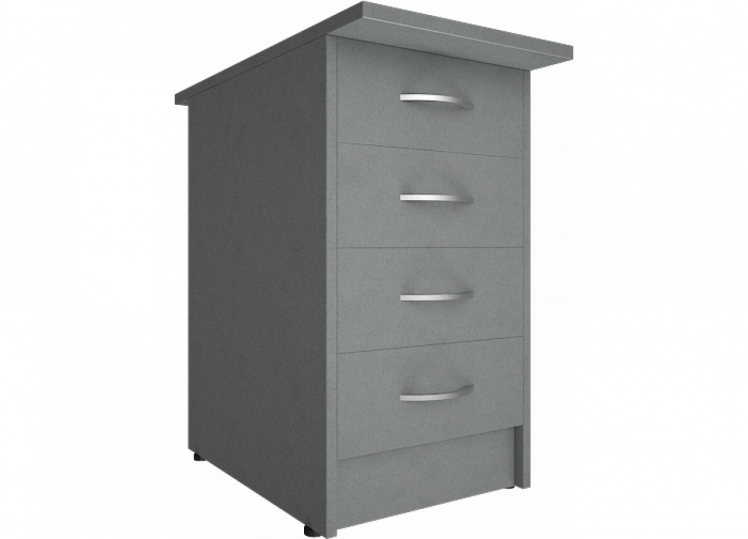 Тумба приставная (с замком) Riva А.ТП-4.2F-S Серый_0