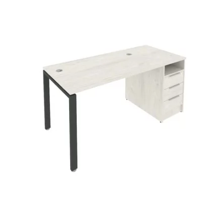 Рабочая станция с опорной тумбой Metal System Б.РС-СТП -1.2 Наварра/Антрацит_0