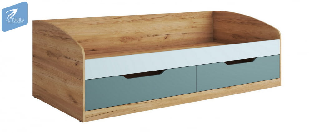 Кровать-тахта RICH КР-002 Мята/Сумеречный голубой/дуб крафт золотой_0