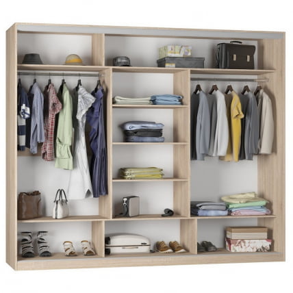 Шкаф-купе B-230х270х60-2(Графит-D9D9D9)_1