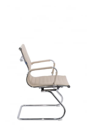Кресло для посетителей Leo CF экокожа Бежевый_1