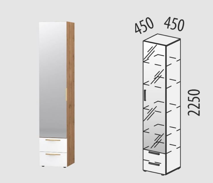 Шкаф-пенал (лев/прав) Монако 403.06_5