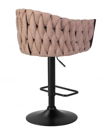 Стул барный DOBRIN LEON Коричневая ткань LAR 275-3_3