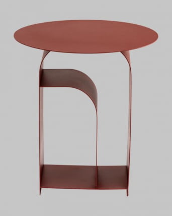 Журнальный столик Arwel металл бордовый_4