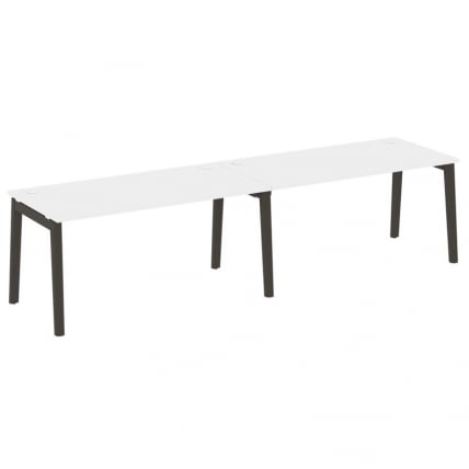 Рабочая станция Оникс Вуд ОВ.РС-2.4.8 Белый Бриллиант/Дуб Темный/Металл Антрацит 3160*800*750 / OW.RS-2.4.8_0