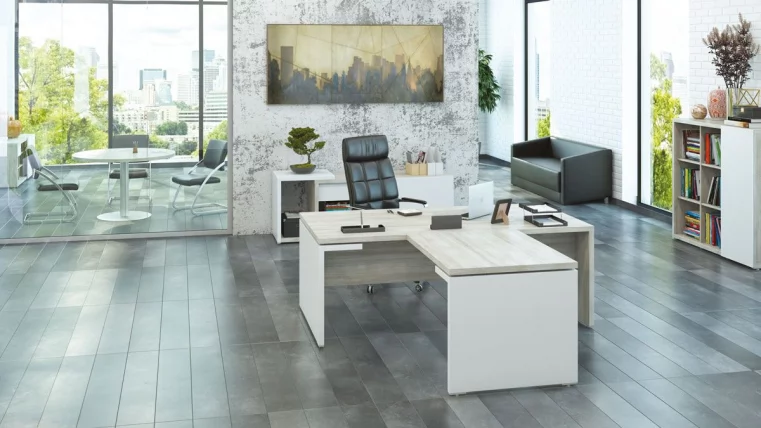 Комплект мебели для кабинета руководителя Zion 06 Светлый дуб_0