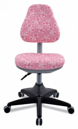 Кресло детское Бюрократ KD-2 PK/HEARTS-PK Розовый сердца_1