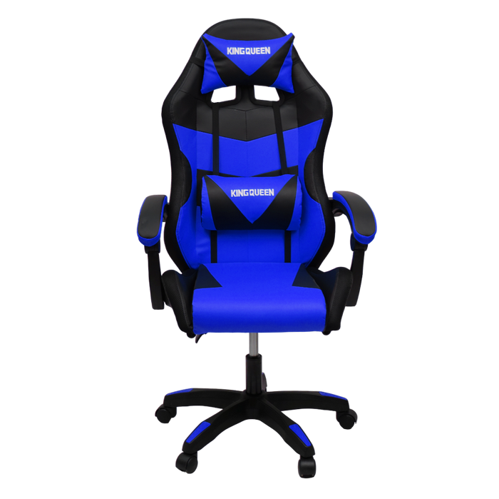 Кресло 1209 KINGQUEEN, цвет черный/синий с подсветкой, 1209-black-blue-mass-led_1