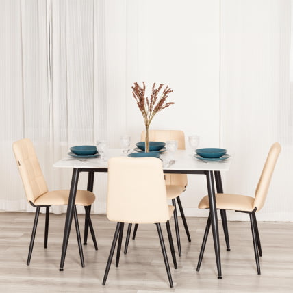 Стул обеденный Asti TREND, экокожа, бежевая, 47х54х86 см_11