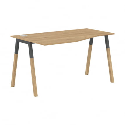 Стол эргономичный левый Forta FCT 1367 L Дуб Гамильтон Черный графит_0