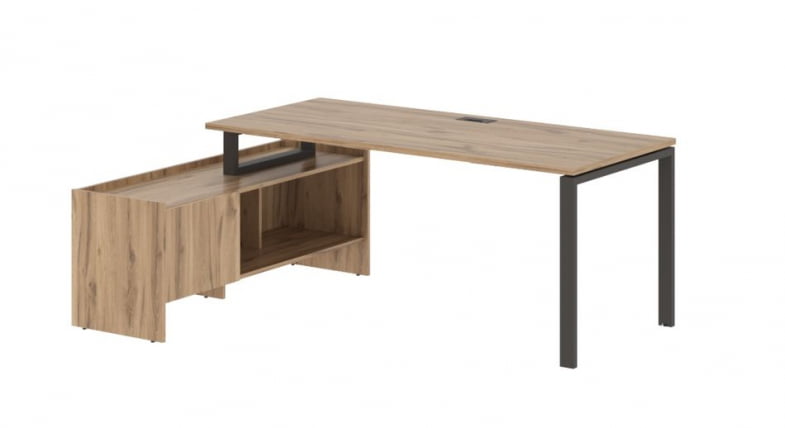 Стол с тумбой EDIS EUCT 19814 Дуб Денвер светлый Мокко_0