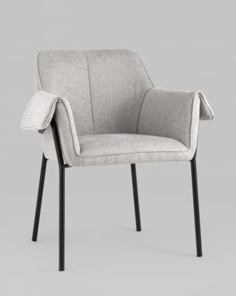 Кресло Бесс рогожка Светло-серый_1