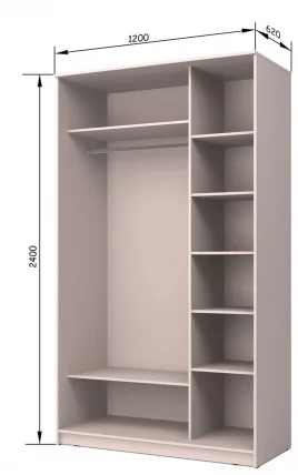 Шкаф-купе Хит-24-12-77 Орхидея Ясень шимо темный_1