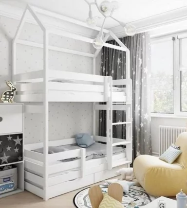 Кровать-домик RooRoom кд-7Р с ящиками Розовый_0