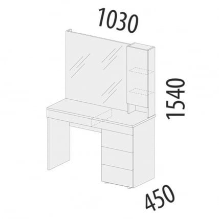 Туалетный столик (лев/прав) Николь 901.06_7