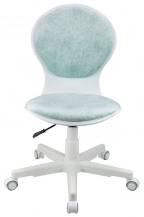 Кресло 1139 FW PL White велюр Bliss 10 голубой_1